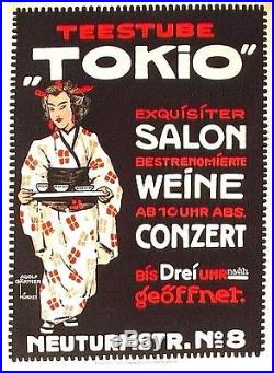 Original vintage poster TOKYO TEA SALON WINE CONCERT 1906