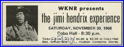 Orignal 1968 JIMI HENDRIX EXPERIENCE Cobo Hall Concert Handbill / Flyer