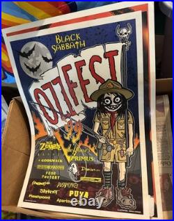 Ozzfest 1999 Concert Poster Black Sabbath Slipknot Rob Zombie Primus Deftones