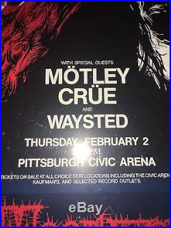 Ozzy Osbourne Motley Crue 1983 Civic Arena Pittsburgh Original Concert Poster