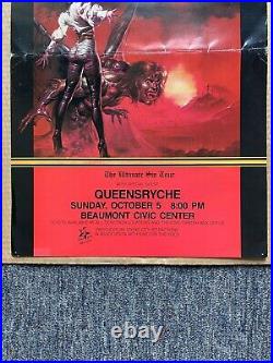 Ozzy Osbourne Ultimate Sin ULTRA RARE 1986 Concert Tour Poster Queensryche Texas