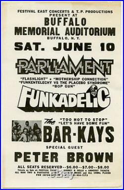 PARLIAMENT FUNKADELIC Bar-Kays 1978 Concert Handbill Flyer