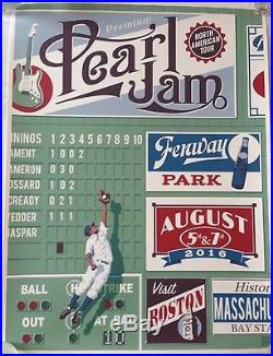 PEARL JAM BOSTON Fenway Park Scoreboard 2016 Concert POSTER Steve Thomas Red Sox