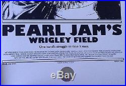 PEARL JAM FAILE WRIGLEY FIELD Concert POSTER 2016 Chicago Cubs Harry Caray +