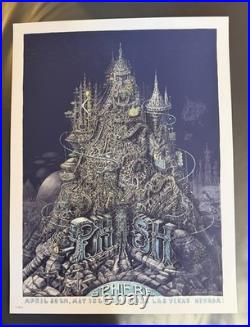 PHISH POSTER SPHERE DAVID WELKER 2026 APRIL LAS VEGAS LE 1200 Small Ding Corner