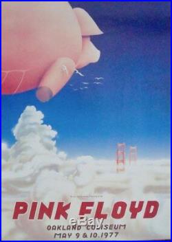 PINK FLOYD 1977 OAKLAND concert poster BILL GRAHAM RANDY TUTEN 1st print NM