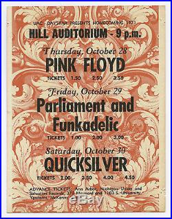 PINK FLOYD B B King HOWLIN' WOLF P FUNKADELIC Original 1971 Concert Handbill