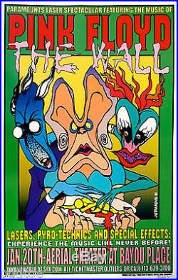 PINK FLOYD Poster Original CONCERT S/N by Jermaine Rogers Laser Spectacular