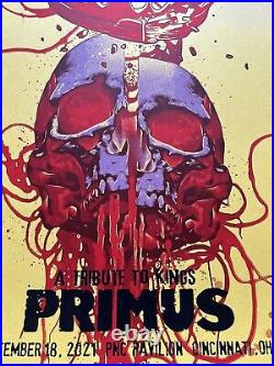 PRIMUS Tribute To Kings Tour 2021 Cincinnati, Ohio 18x24 Concert Poster #'d /200