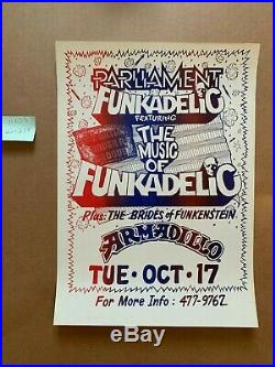 Parliament Funkadelic Armadillo AWHQ Original Concert Poster EX+ 1978