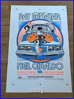 Pat Benatar House of Blues Orlando Concert Poster Uncut Proof Sheet Stainboy