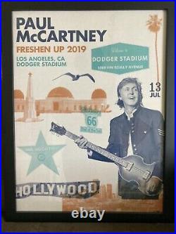 Paul McCartney Freshen Up Tour Concert Poster Dodger Stadium Los Angeles LA #66/
