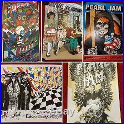 Pearl Jam 2016 Wrigley Field Concert Poster Set Of 5
