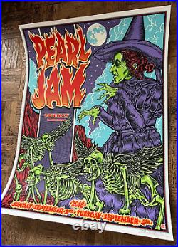 Pearl Jam 2018 Tour Fenway Park Boston Ma Concert Poster Signed By Artist S/n