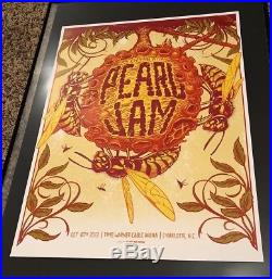 Pearl Jam Charlotte Poster 2013 Concert Munk One