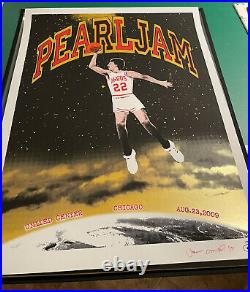 Pearl Jam Chicago Gold Variant Concert Poster 2009 Signed By Artist Jeff Ament