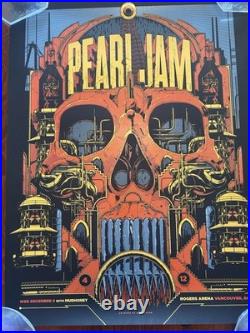 Pearl Jam Concert Poster 2013 Vancouver BC Rogers Arena