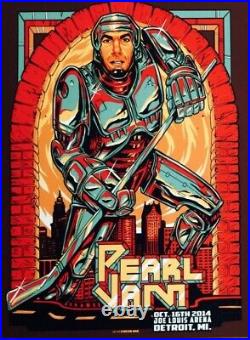 Pearl Jam Concert Poster Detroit 2014 Chris Chelios Edition Munk One