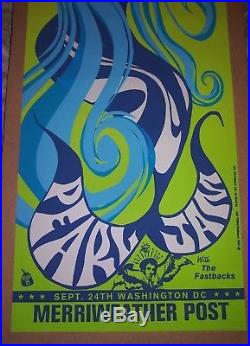 Pearl Jam / Eddie Vedder Concert Poster Washington DC 1996 Silkscreen