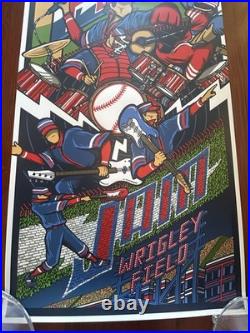 Pearl Jam Live at Wrigley Field 2016 Tour Concert Print Brad Klausen Poster