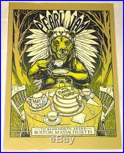 Pearl Jam Munk One 2010 Boston Mini Concert Tour Poster! Mint