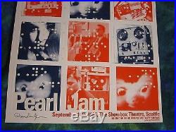 Pearl Jam Seattle, WA Concert 1996 S/N Poster Signed Shawn Wolfe Numbered xx/100