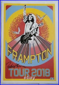 Peter Frampton Signed Poster Beckett Bas Coa Autographed Rock Music Concert Tour