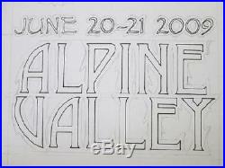 Phish Alpine Valley 2009 Original Art Work Concert Poster Michael Everett Sketch