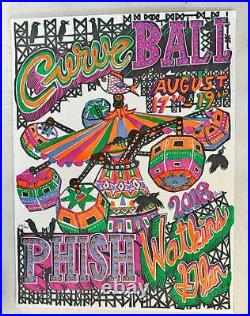Phish Curveball 2018 Original Concert Poster Pollock