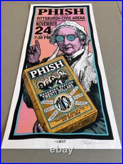 Phish Mark Arminski Pittsburgh PA 1995 Rare Signed Silkscreen Concert Poster