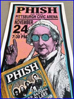 Phish Mark Arminski Pittsburgh PA 1995 Rare Signed Silkscreen Concert Poster