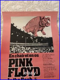 Pink Floyd 1977 Concert Poster Montréal Original Tour Rare