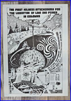 Pink Floyd Cream Traffic 1st Holiness Kitschgarden 1968 Dutch Concert Poster