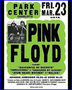 Pink Floyd Globe Concert Poster Charolette 1973