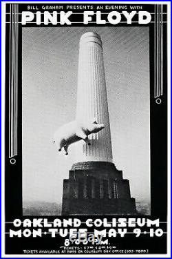 Pink Floyd Oakland Coliseum 1977 Original Concert Poster LAST ONE