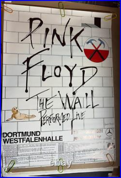 Pink Floyd The Wall Tour 1981 German Concert Poster Rock & Roll -nice