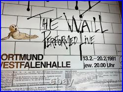 Pink Floyd The Wall Tour 1981 German Concert Poster Rock & Roll -nice