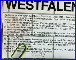Pink Floyd The Wall Tour 1981 German Concert Poster Rock & Roll -nice