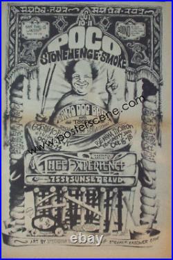 Poco Big Mama Thorton Bonzo Dog Band Los Angeles 1969 Concert Ad News Poster