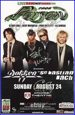 Poison 2008 autographed memorabilia limited edition concert signed tour poster