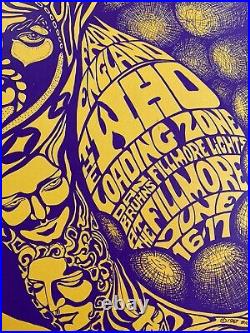 Pretty Amazing Vintage The Who Jimi Hendrix 1967 San Francisco Bg Concert Poster