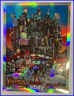 Primus Dallas Tx 2014 Welker Foil Original Silkscreen Concert Poster Willy Wonka