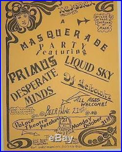 Primus Les Claypool Original 1988 Concert Poster Flyer
