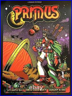 Primus Poster Atlanta 2021 concert tour 8/31 limited edition a tribute to kings