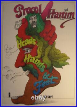 Procol Harum Concert Tour Poster 1971 Kieser Autographed By Robin Trower