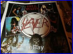 Promo Vintage Poster Concert Tour Hell Awaits Slayer Live 80s (1985) Kerry King