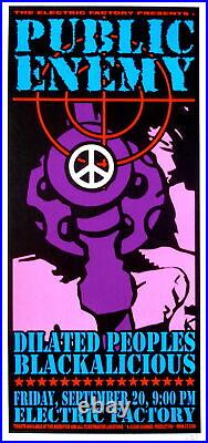 Public Enemy Concert Poster Scott Benge S/N Philly 2003