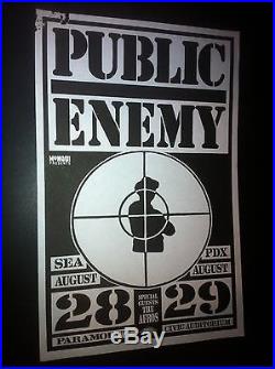 Public Enemy Flavor Fav Rare Original 1989 Rap Hip-Hop Concert Tour Gig Poster