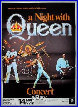 QUEEN mega rare vintage original Germany 1977 concert poster