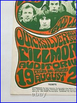 Quicksilver Messenger Service Young Rascals Original Fillmore Concert Poster BG